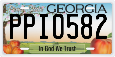 GA license plate PPI0582
