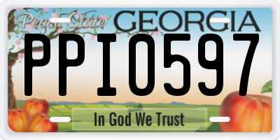 GA license plate PPI0597