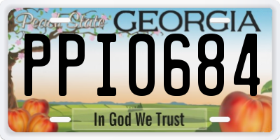 GA license plate PPI0684