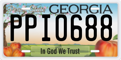 GA license plate PPI0688