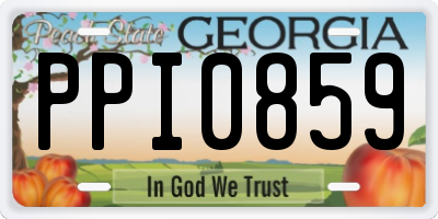 GA license plate PPI0859
