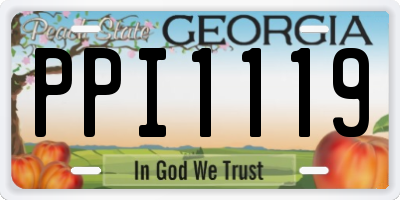 GA license plate PPI1119