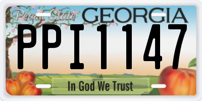 GA license plate PPI1147