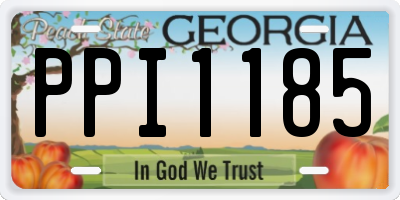 GA license plate PPI1185