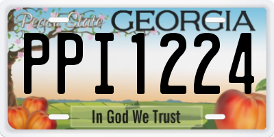 GA license plate PPI1224