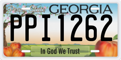 GA license plate PPI1262