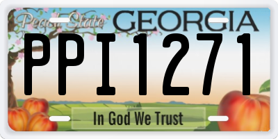 GA license plate PPI1271