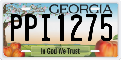 GA license plate PPI1275