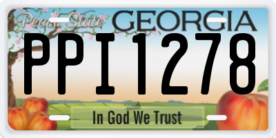 GA license plate PPI1278