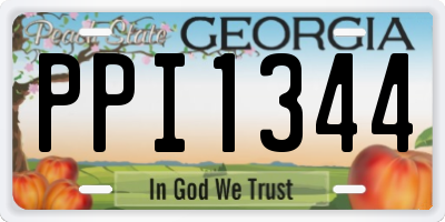 GA license plate PPI1344