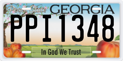 GA license plate PPI1348
