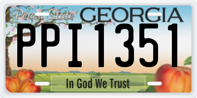 GA license plate PPI1351