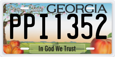 GA license plate PPI1352