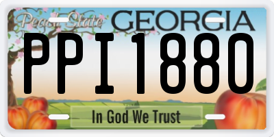 GA license plate PPI1880