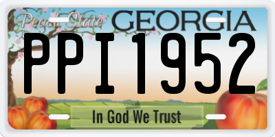GA license plate PPI1952