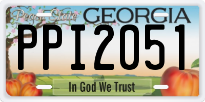 GA license plate PPI2051