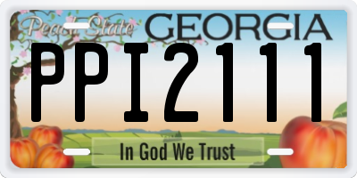 GA license plate PPI2111