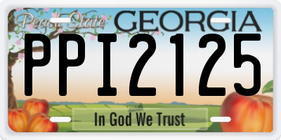 GA license plate PPI2125