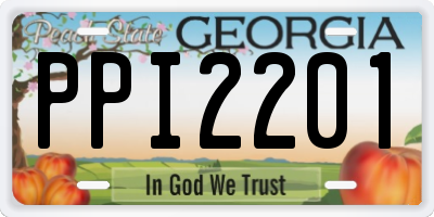GA license plate PPI2201