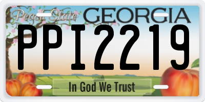 GA license plate PPI2219