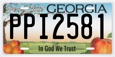 GA license plate PPI2581