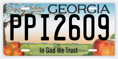 GA license plate PPI2609