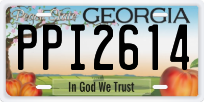 GA license plate PPI2614