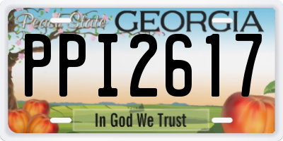 GA license plate PPI2617