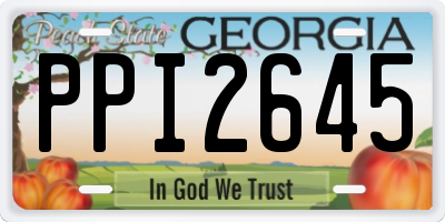 GA license plate PPI2645