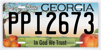 GA license plate PPI2673