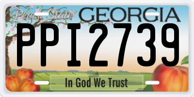 GA license plate PPI2739