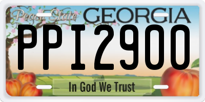 GA license plate PPI2900