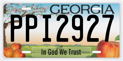 GA license plate PPI2927