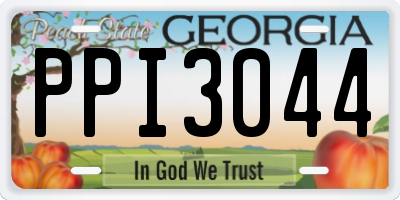 GA license plate PPI3044