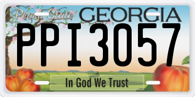 GA license plate PPI3057
