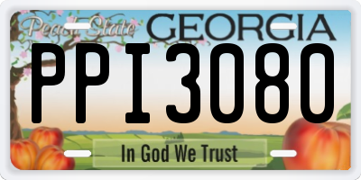 GA license plate PPI3080