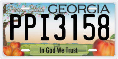 GA license plate PPI3158