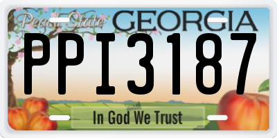 GA license plate PPI3187