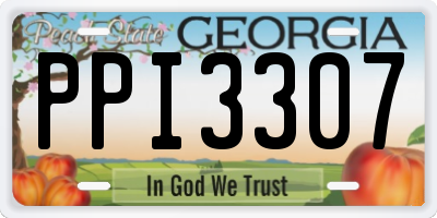 GA license plate PPI3307