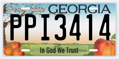 GA license plate PPI3414