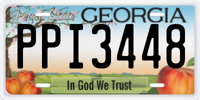 GA license plate PPI3448
