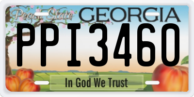 GA license plate PPI3460