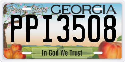 GA license plate PPI3508