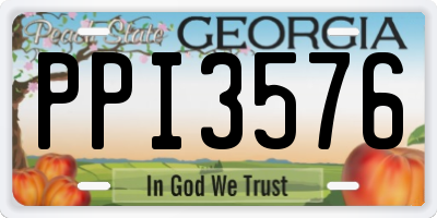 GA license plate PPI3576