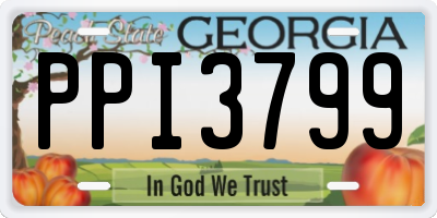 GA license plate PPI3799
