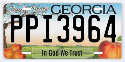 GA license plate PPI3964