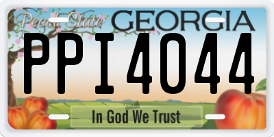 GA license plate PPI4044