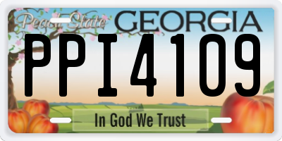 GA license plate PPI4109