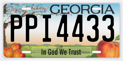 GA license plate PPI4433