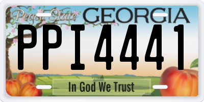 GA license plate PPI4441